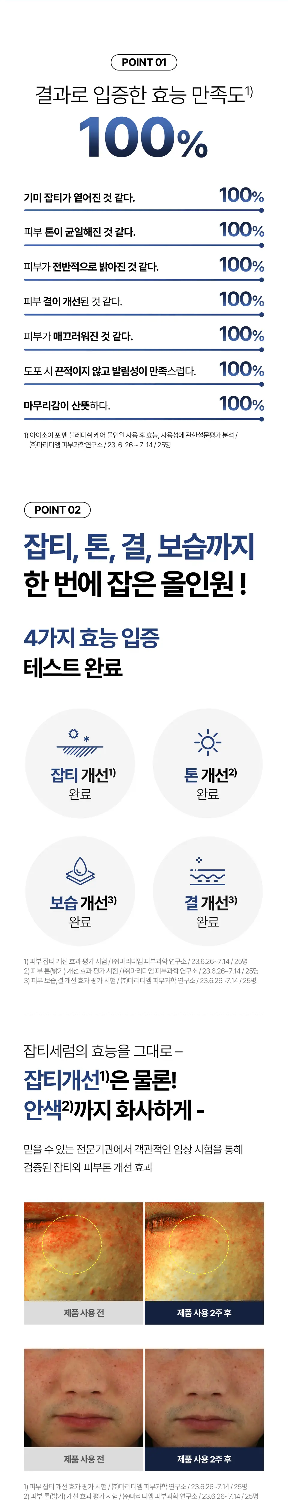 [톤업/민감성] 아이소이 포맨 블레미쉬 케어 올인원 100ml 기획 (+잡티 올인원 15ml) 상세페이지 2